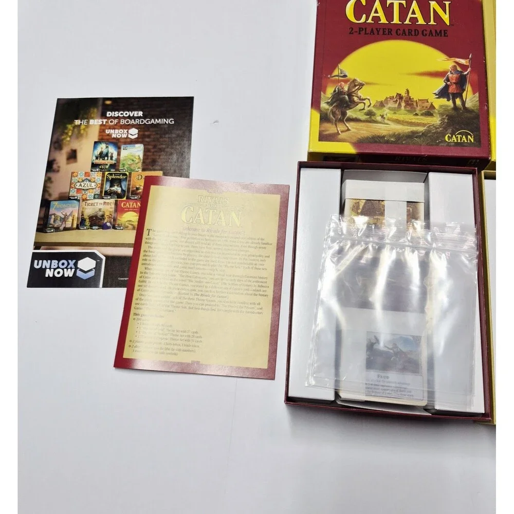 Rivals for Catan Card Game + Age of Enlightenment Expansion Open Box Sealed Card